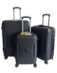 Vidējais ceļojuma čemodāns Airtex 635/M, melns цена и информация | Чемоданы, дорожные сумки | 220.lv