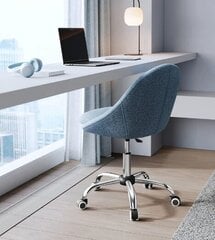 Biroja krēsls ar regulējamu augstumu, 60 x 60 x (80-90) cm, zils cena un informācija | Biroja krēsli | 220.lv