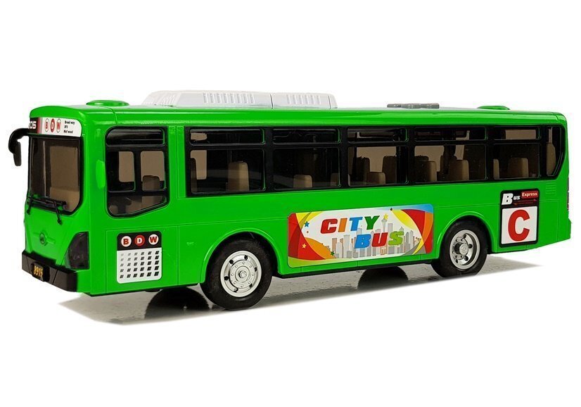 Rotaļu autobuss Lean Toys, zaļš цена и информация | Rotaļlietas zēniem | 220.lv