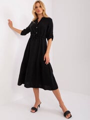 Женское черное платье с оборками 2016103403301 цена и информация | Платья | 220.lv