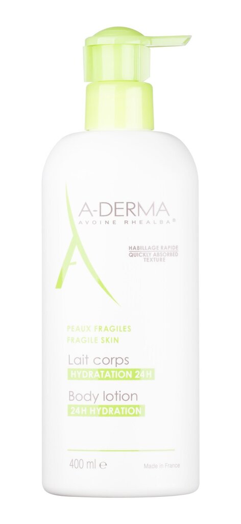 A-Derma Les Indispensables Body Lotion 24H Hydration ķermeņa pieniņš 400 ml цена и информация | Ķermeņa krēmi, losjoni | 220.lv