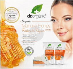 Komplekts Dr Organic Manuka Honey: kāju krēms, 125 ml + roku krēms, 125 ml + sejas krēms, 50 ml цена и информация | Кремы, лосьоны для тела | 220.lv