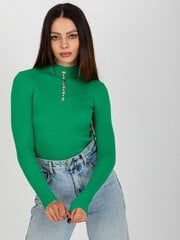 Женская зеленая блуза с высоким воротником 2016103405794 цена и информация | Женские блузки, рубашки | 220.lv