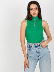Женская зеленая блуза с высоким воротником 2016103405862 цена и информация | Женские блузки, рубашки | 220.lv