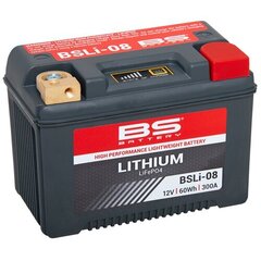 Akumulators BS-Battery BSLI-08 BS Lithium-ion 300A 60Wh cena un informācija | Moto akumulatori | 220.lv