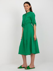 Женское зеленое платье с оборкой 2016103403271 цена и информация | Платья | 220.lv