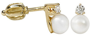 Brilio Romantiski zelta auskari ar īstu pērli 745 235 001 00101 0000000 sBR1955 cena un informācija | Auskari | 220.lv