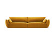 Samta dīvāns Vanda, 4 sēdvietas, dzeltens cena un informācija | Dīvāni | 220.lv