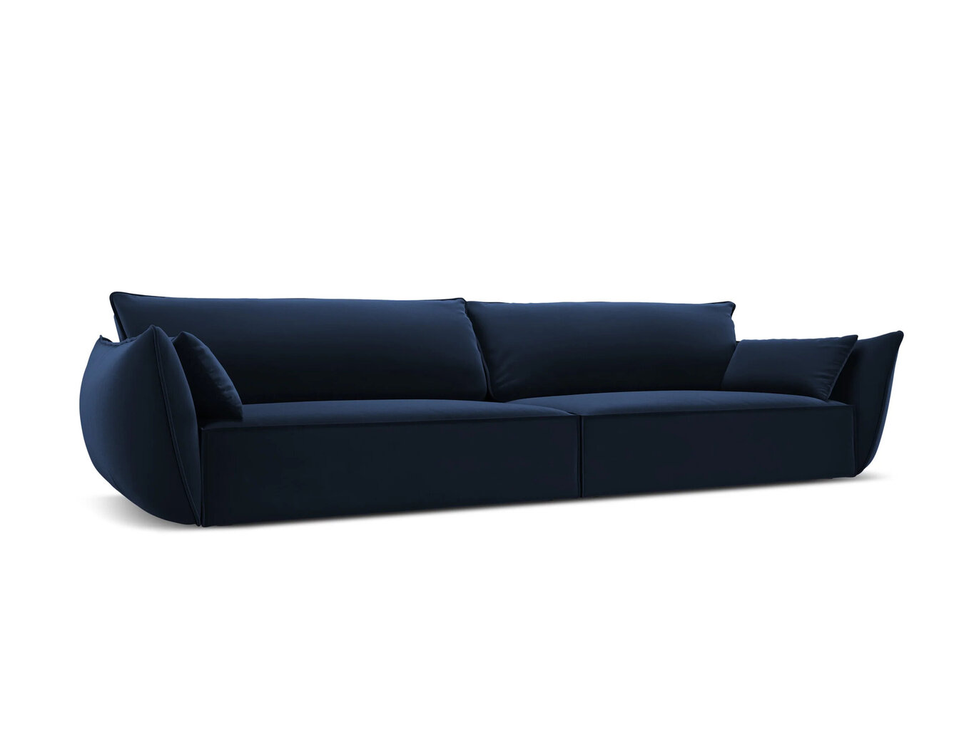 Samta dīvāns Vanda, 4 sēdvietas, tumši zils cena un informācija | Dīvāni | 220.lv