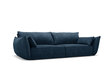 Dīvāns Vanda, 3 sēdvietas, tumši zils cena un informācija | Dīvāni | 220.lv