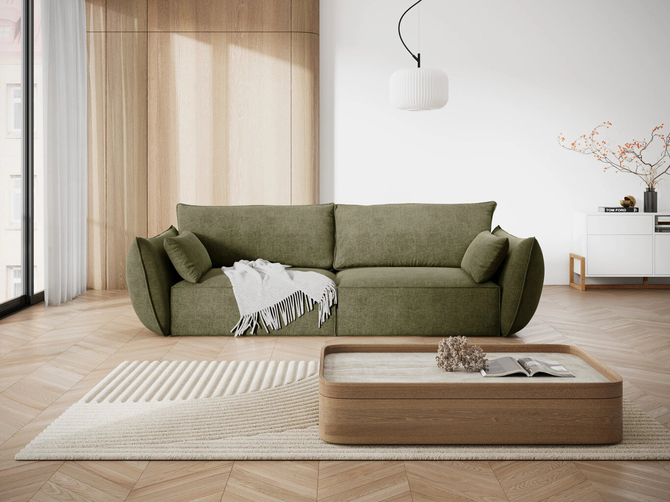 Dīvāns Vanda, 3 sēdvietas, zaļš цена и информация | Dīvāni | 220.lv