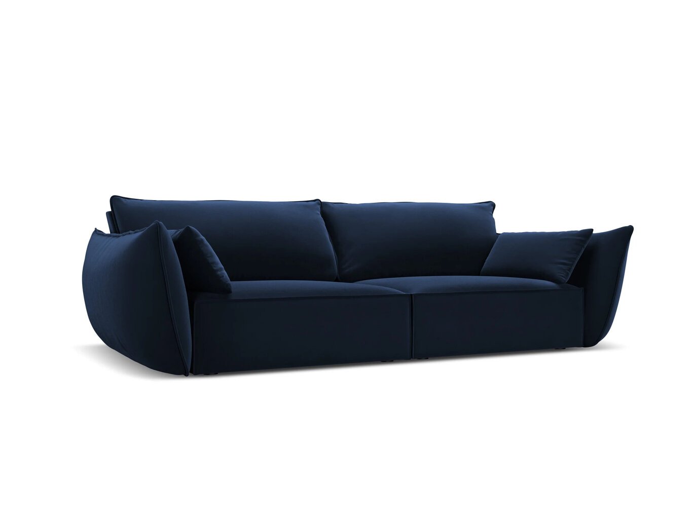 Samta dīvāns Vanda, 3 sēdvietas, tumši zils цена и информация | Dīvāni | 220.lv