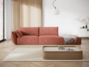 Labās puses dīvāns Vanda, 4 sēdvietas, sarkans cena un informācija | Stūra dīvāni | 220.lv