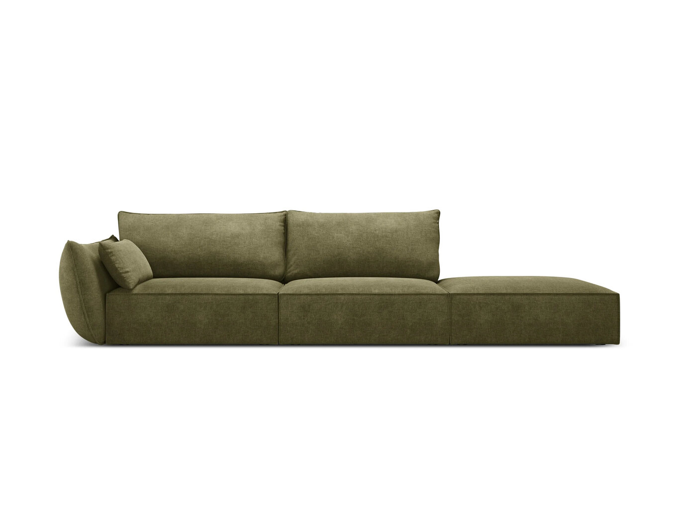 Labās puses dīvāns Vanda, 4 sēdvietas, zaļš cena un informācija | Stūra dīvāni | 220.lv