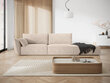 Labās puses dīvāns Vanda, 4 sēdvietas, smilškrāsas cena un informācija | Stūra dīvāni | 220.lv