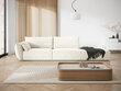 Labās puses dīvāns Vanda, 4 sēdvietas, gaišas smilškrāsas cena un informācija | Stūra dīvāni | 220.lv