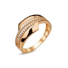 Золотое кольцо с цирконами 0011584900256 цена и информация | Кольца | 220.lv