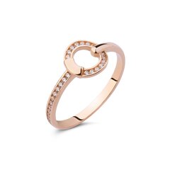 Золотое кольцо с цирконами 0010798400143 цена и информация | Кольца | 220.lv