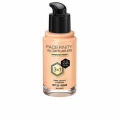 Grima bāze Max Factor Face Finity All Day Flawless Spf 20 Nº N42 Ivory, 30 ml cena un informācija | Grima bāzes, tonālie krēmi, pūderi | 220.lv