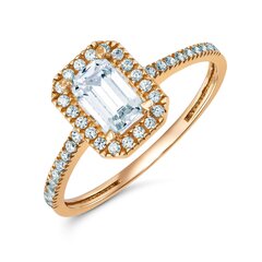 Золотое кольцо с цирконами 0011219000166 цена и информация | Обручи | 220.lv