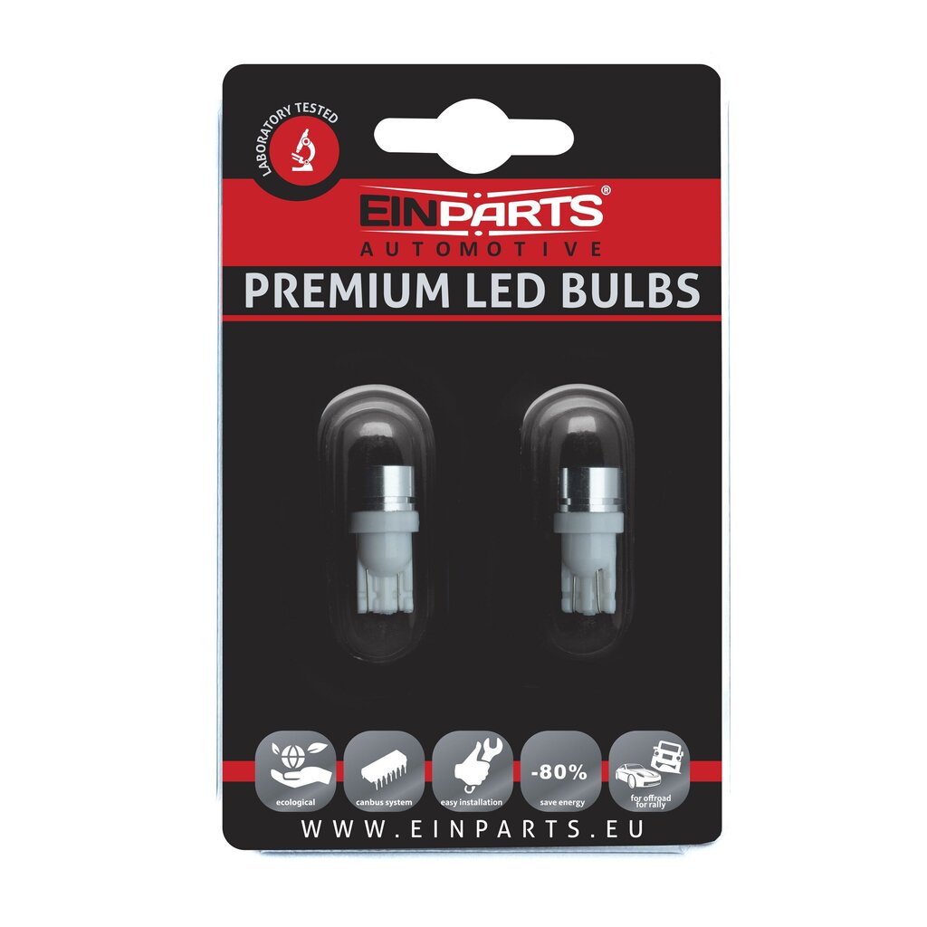 EinParts Auto LED Spuldzes W5W 6000K 12V - 2 gb. цена и информация | Auto spuldzes | 220.lv