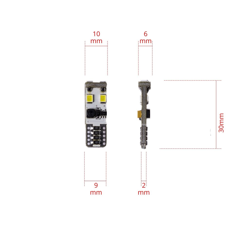 EinParts Auto LED Spuldzes W5W 6000K CanBus 12V - 2 gb. cena un informācija | Auto spuldzes | 220.lv