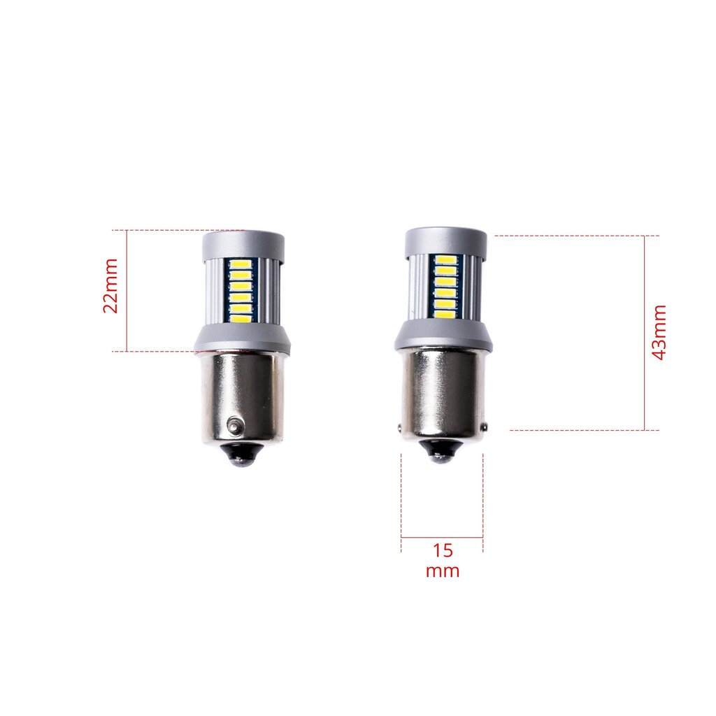 EinParts Auto LED Spuldzes P21W 6000K CanBus 12/24V - 2 gb. цена и информация | Auto spuldzes | 220.lv