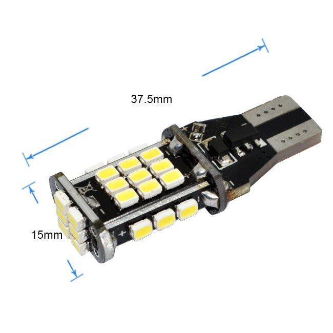 EinParts Auto LED Spuldzes W16W 6000K CanBus 12V - 2 gb. cena un informācija | Auto spuldzes | 220.lv