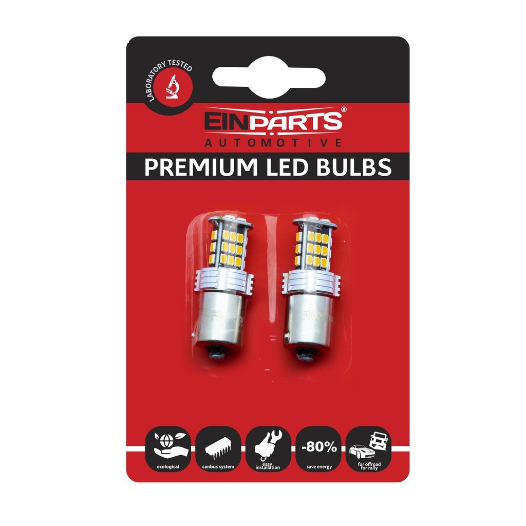 EinParts Auto LED Spuldzes PY21W 1700-1800K CanBus 12V - 2 gb. cena un informācija | Auto spuldzes | 220.lv