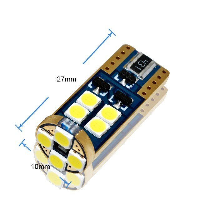 EinParts Auto LED Spuldzes W5W 6000K CanBus 12V - 2 gb. cena un informācija | Auto spuldzes | 220.lv