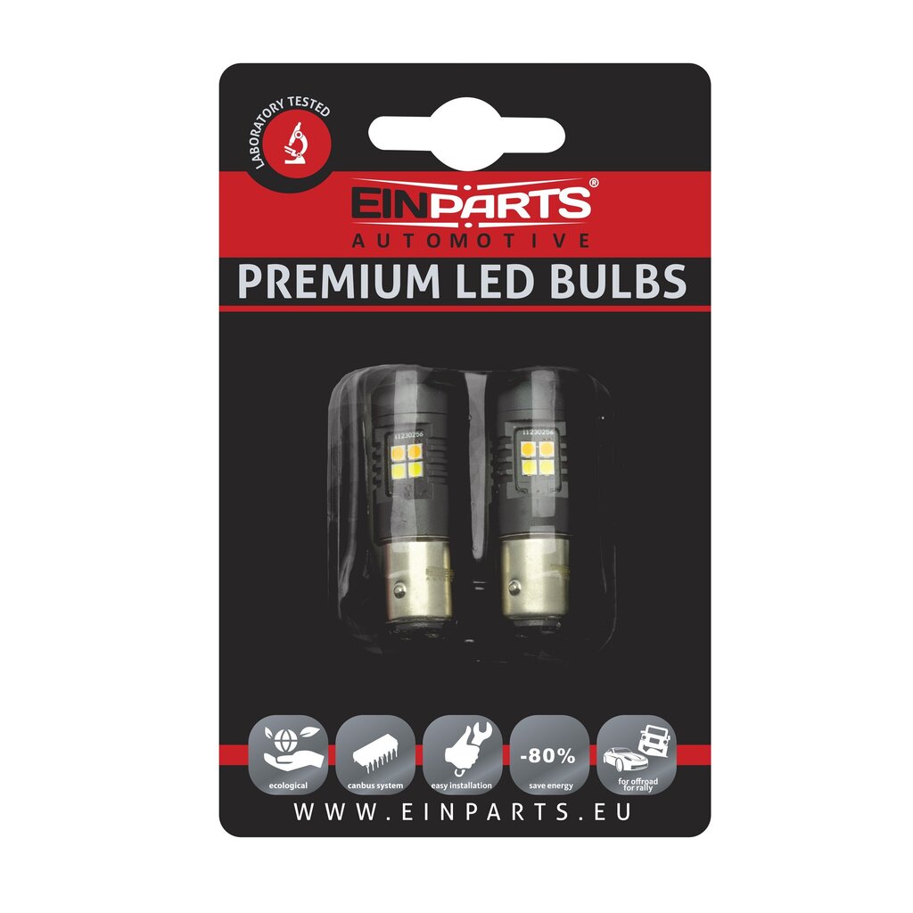 EinParts Auto LED Spuldzes P21/5W Dual Color 12V - 2 gb. cena un informācija | Auto spuldzes | 220.lv