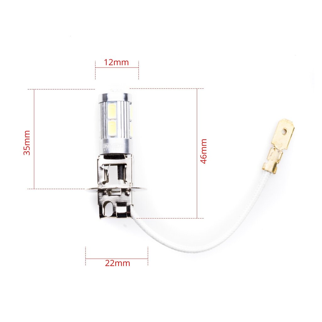 EinParts Auto LED Spuldzes H3 6000K 12V - 2 gb. cena un informācija | Auto spuldzes | 220.lv