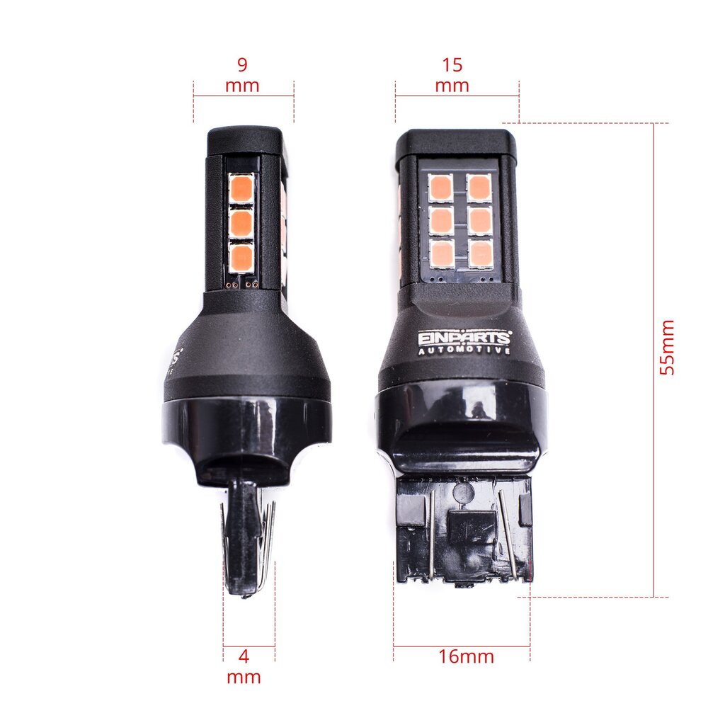 EinParts Auto LED Spuldzes W21/5W 1000-1500K CanBus 12V - 2 gb. cena un informācija | Auto spuldzes | 220.lv