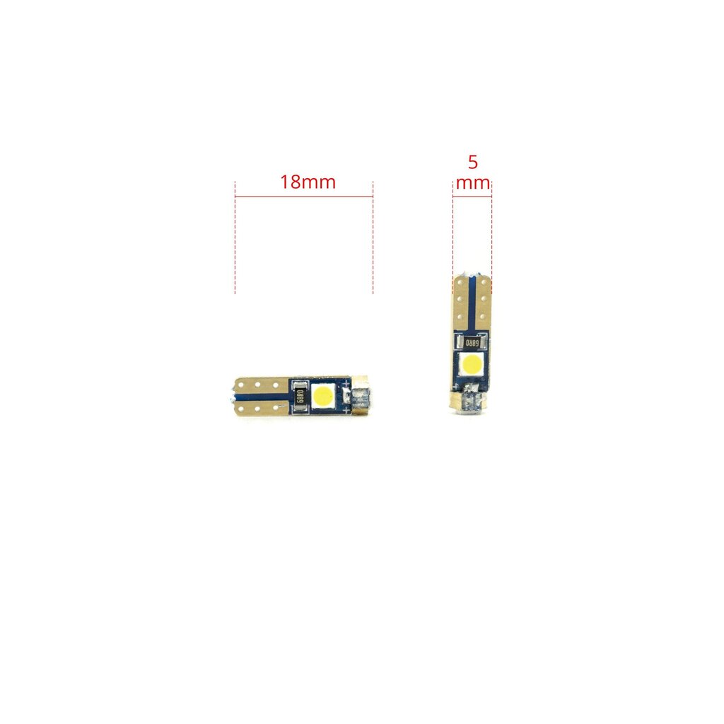 EinParts Auto LED Spuldzes T5 6000K 12V - 2 gb. цена и информация | Auto spuldzes | 220.lv