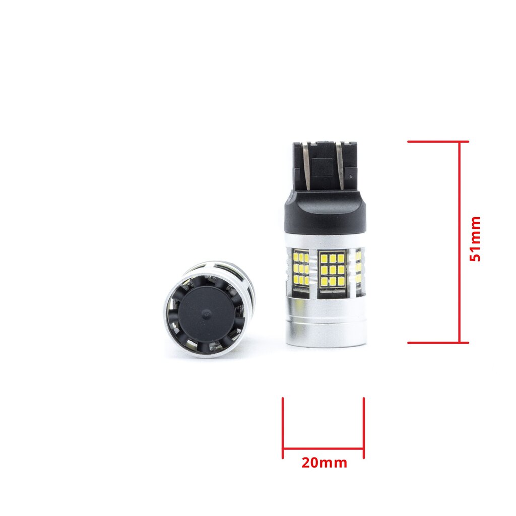 EinParts Auto LED Spuldzes W21/5W 6000K CanBus 12V - 2 gb. cena un informācija | Auto spuldzes | 220.lv