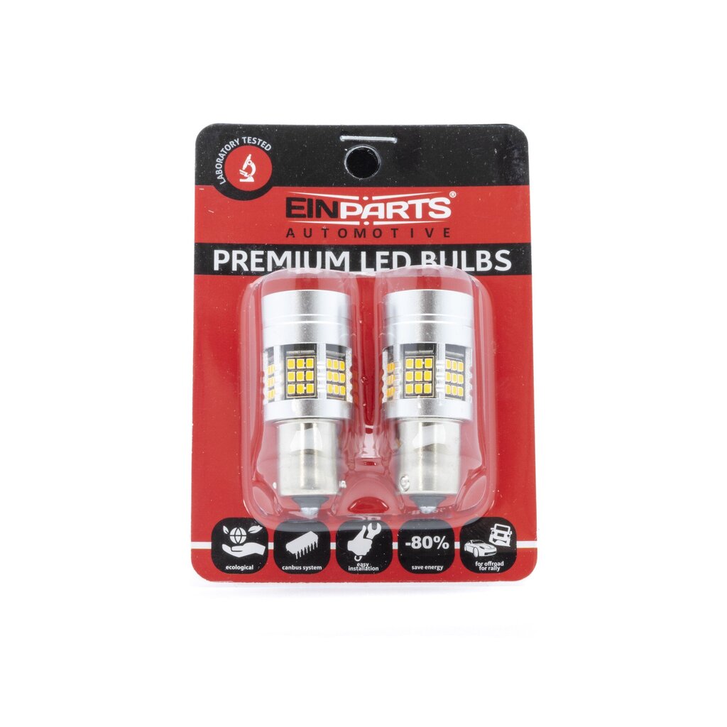 EinParts Auto LED Spuldzes P21W 1700-1800K CanBus 12V - 2 gb. цена и информация | Auto spuldzes | 220.lv