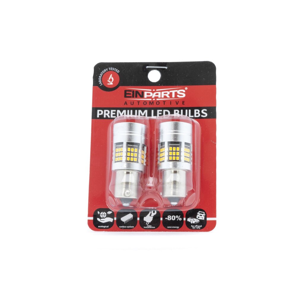 EinParts Auto LED Spuldzes PY21W 1700-1800K CanBus 12V - 2 gb. cena un informācija | Auto spuldzes | 220.lv