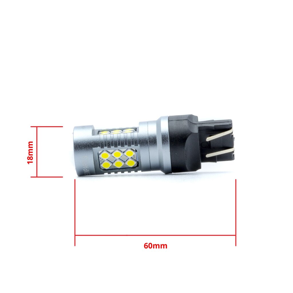 EinParts Auto LED Spuldzes W21/5W 6000K CanBus 12V - 2 gb. цена и информация | Auto spuldzes | 220.lv