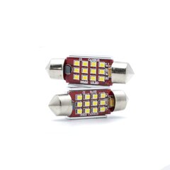 Лампа автомобильная светодиодная EinParts C5W Festoon 36mm 6000K CanBus 12/24V - 2 шт. цена и информация | Автомобильные лампочки | 220.lv