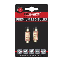 EinParts Auto LED Spuldzes C10W Festoon 42mm 6000K CanBus 12/24V - 2 gb. cena un informācija | Auto spuldzes | 220.lv