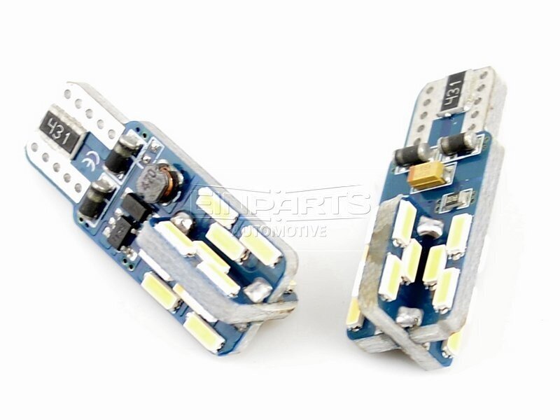 EinParts Auto LED Spuldzes W5W 3000K CanBus 12V - 2 gb. cena un informācija | Auto spuldzes | 220.lv