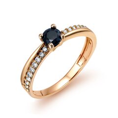 Золотое кольцо с цирконами 0011217500188 цена и информация | Кольца | 220.lv