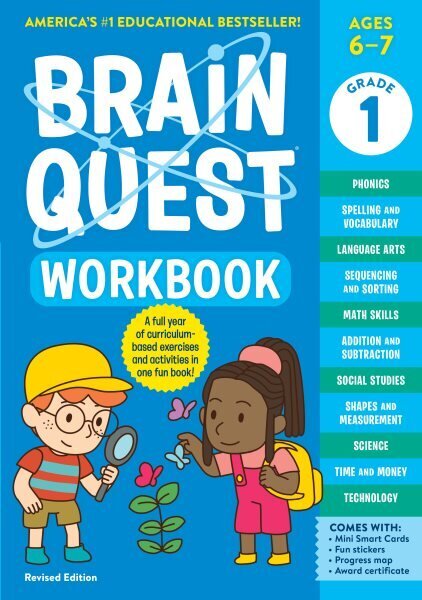 Brain Quest Workbook: 1st Grade (Revised Edition) Revised ed. цена и информация | Grāmatas pusaudžiem un jauniešiem | 220.lv