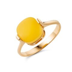 Золотое кольцо с янтарем 0011884100260 цена и информация | Кольца | 220.lv