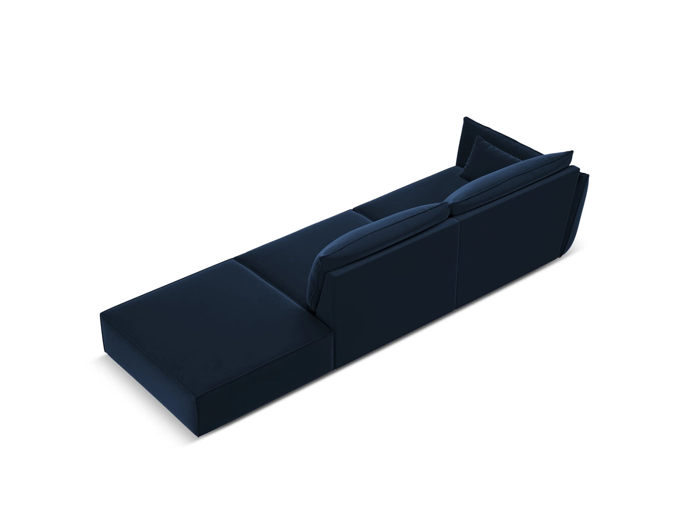 Samta dīvāns Vanda (labās puses), 4 sēdvietas, zils cena un informācija | Stūra dīvāni | 220.lv