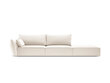 Samta dīvāns Vanda (labās puses), 4 sēdvietas, gaišas smilškrāsas cena un informācija | Stūra dīvāni | 220.lv