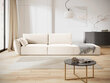 Samta dīvāns Vanda (labās puses), 4 sēdvietas, gaišas smilškrāsas cena un informācija | Stūra dīvāni | 220.lv