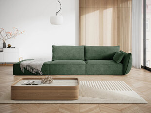 Kreisās puses dīvāns Vanda, 4 sēdvietas, zaļās pudeļu kr. cena un informācija | Stūra dīvāni | 220.lv