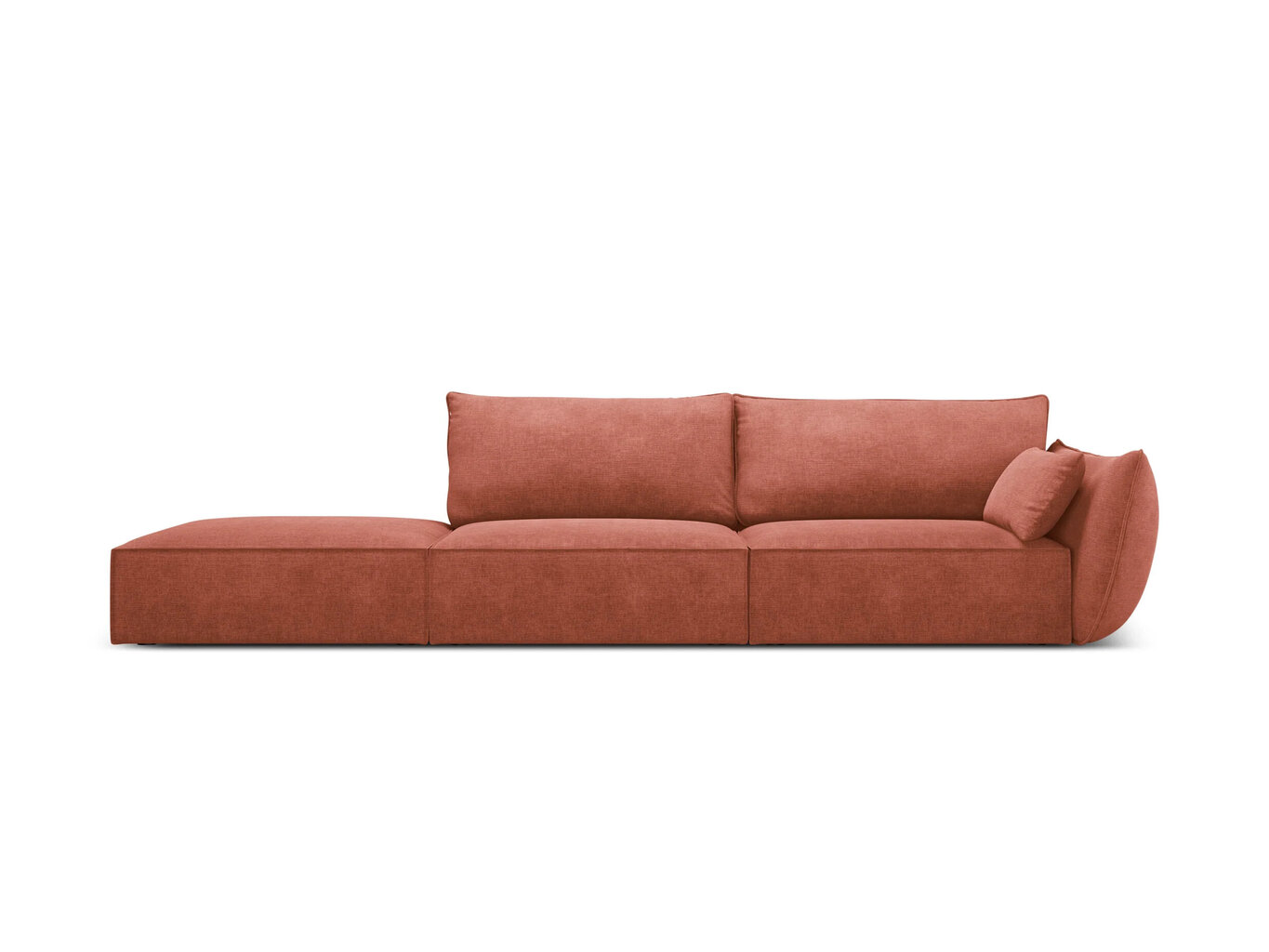 Kreisās puses dīvāns Vanda, 4 sēdvietas, sarkans cena un informācija | Stūra dīvāni | 220.lv