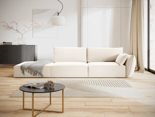 Samta dīvāns Vanda (kreisās puses), 4 sēdvietas, gaišas smilškrāsas цена и информация | Угловые диваны | 220.lv